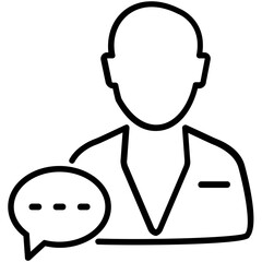 Customer Review Line Vector Icon