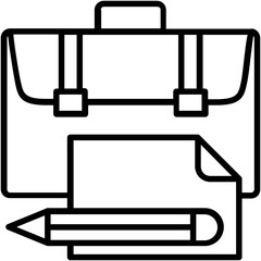 Portfolio Line Vector Icon