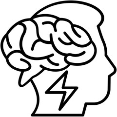 Brainstorming Line Vector Icon