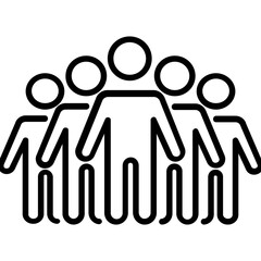 Team Line Vector Icon