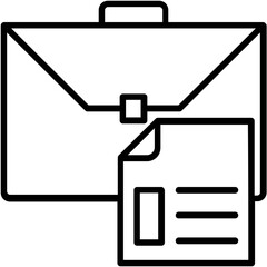 Portfolio Line Vector Icon