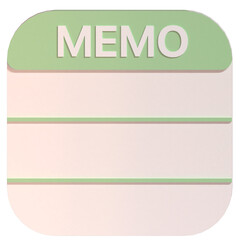 Obraz premium Note application illustration in 3D design