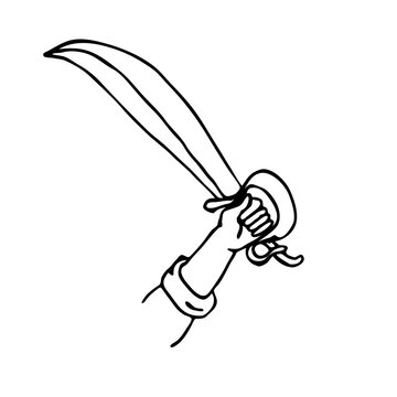 hand with sabre