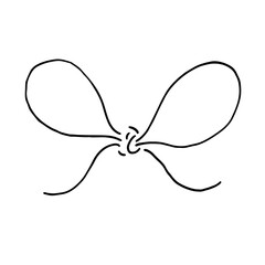 hand drawn bow