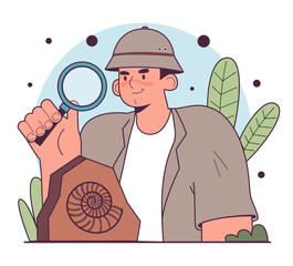 Archaeology. Ancient history scientist or paleontologist. Knowledge