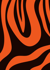 Abstracts Orange Black Background