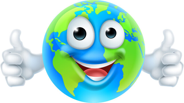 Earth Mascot Cartoon Character