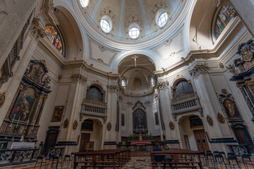 MILAN, ITALY, MARCH 5, 2022 - Inner of Santo Stefano Maggiore church in Milan, Italy.