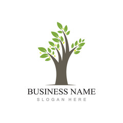 tree logo design with template vector concept