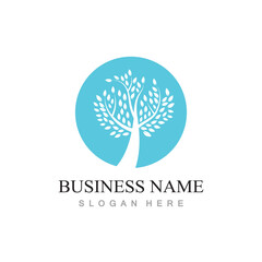 tree logo design with template vector concept