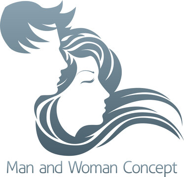 Man and Woman Profile Concept