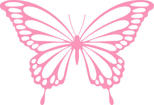 Pink Butterfly Isolated On Transparent Background ,png,clip Art