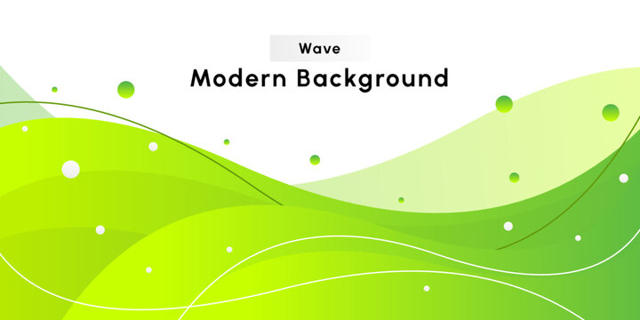 Modern green wave gradient background