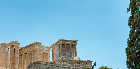 Temple of Athena Nike Propylea - obrazy, fototapety, plakaty