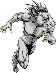 Fototapeta premium Horse sports mascot running