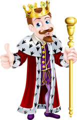 Friendly King Cartoon