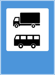 International transportation control point.Road signs. Vector image.