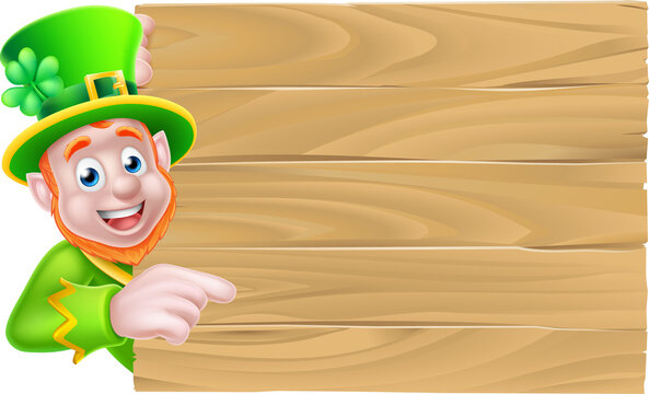 Leprechaun Wooden Sign