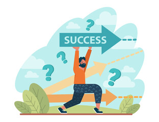 Way to success. Business or personal development journey. Self-growth