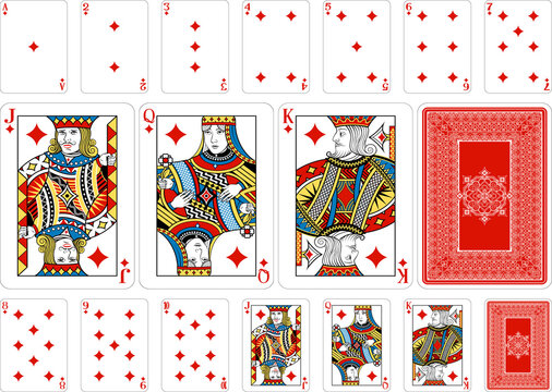 Poker size Diamond playing cards plus reverse