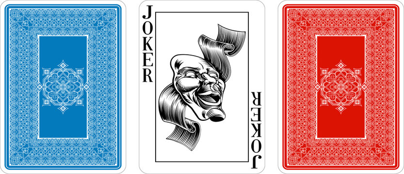 Poker size Joker playing card plus reverse