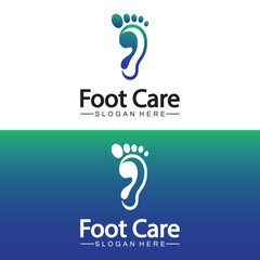 Foot logo design vector template