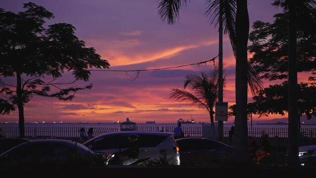 Sunset in Manila Bay, golden hour, Pasay, Metro Manila
