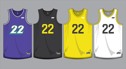 basketball jersey template isolated vector apparel