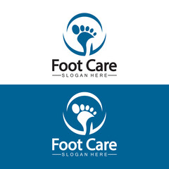 Foot logo design vector template