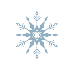  Beautiful snowflake on white background. Vector illustration