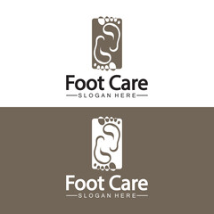 Foot logo design vector template