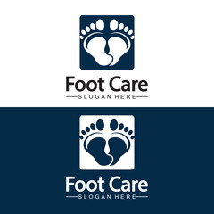 Foot logo design vector template