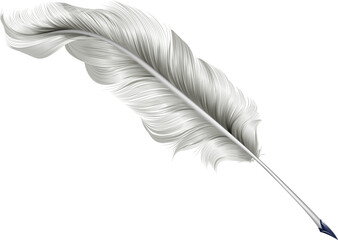Classic feather quill illustration - obrazy, fototapety, plakaty