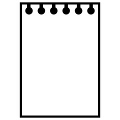 Blatt Papier Icon in schwarz als Symbol für Notizen, Schreiben oder Einkaufsliste