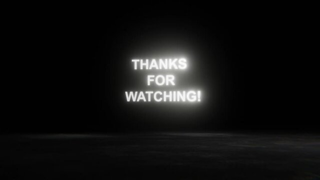 Thanks for watching - magic smoke portal video animation. End screen video title display.
