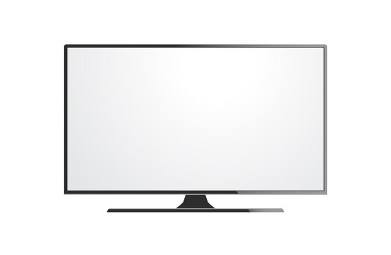 Glossy Minimal Television Icon Illustration TV Monitor Black Technology Screen