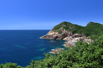 うのみさき展望台からの景観　臼碆方面　夏　（高知県　土佐清水市）