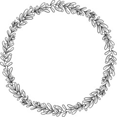 Floral Hand drawn Wreaths vector