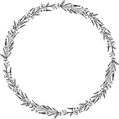 Floral Hand drawn Wreaths vector