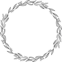 Floral Hand drawn Wreaths vector