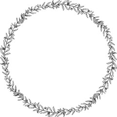 Floral Hand drawn Wreaths vector