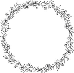 Floral Hand drawn Wreaths vector