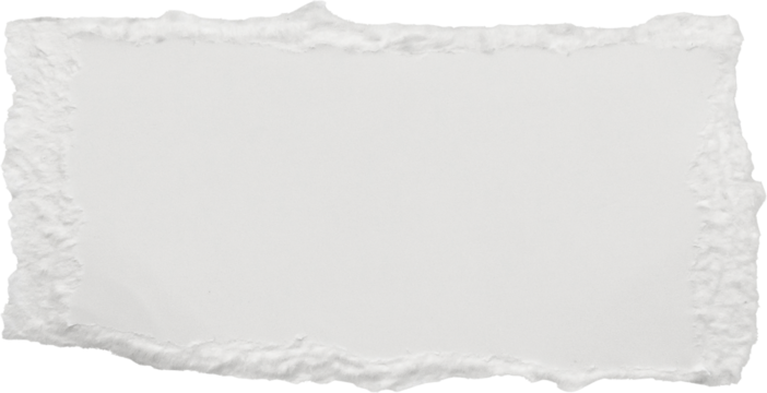 White ripped paper torn edges strips isolated on white background