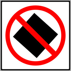 Vehicles with dangerous goods are prohibited. Road sign.