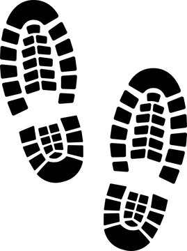 Different human footprints icon