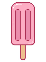 Ice cream illustration, colorful flat simple ice cream icon illustration.