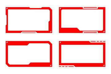 Modern red square frame for digital marketing