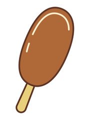 Ice cream illustration, colorful flat simple ice cream icon illustration.