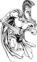 Spartan with sword