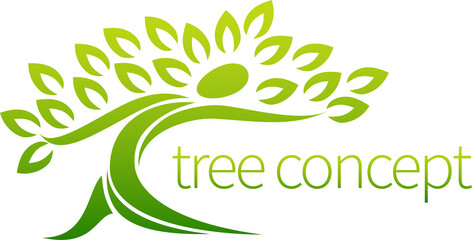Fototapeta premium Person tree icon concept